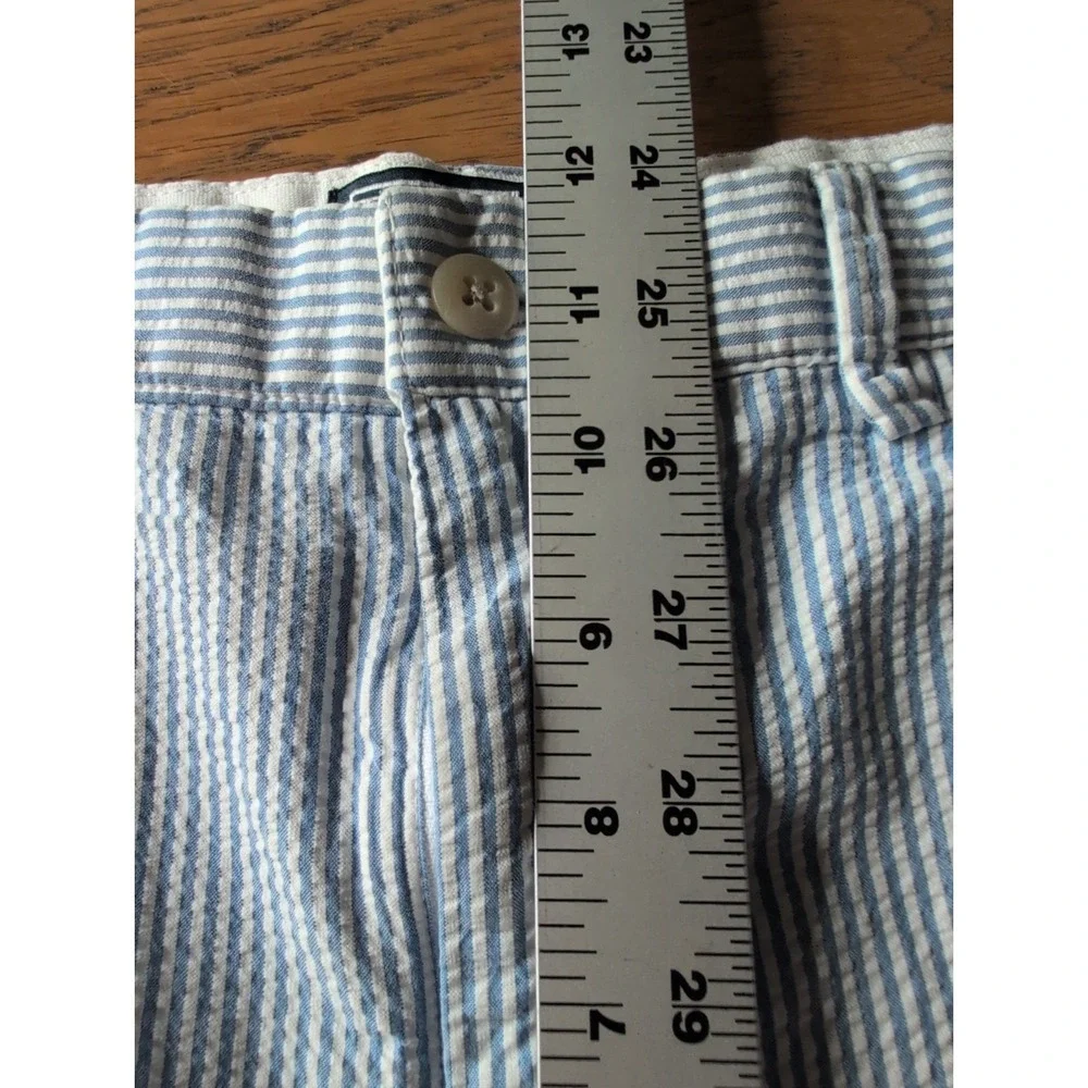 Polo Ralph Lauren Shorts Size 34 Blue White Stripped Seersucker 9 Inseam